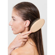 KOH-I-NOOR Beauty USA Janeke Large Oval Wooden Brush – Anti-Static Beech Wood Brush with Wood Pins Hair Brush Lavender