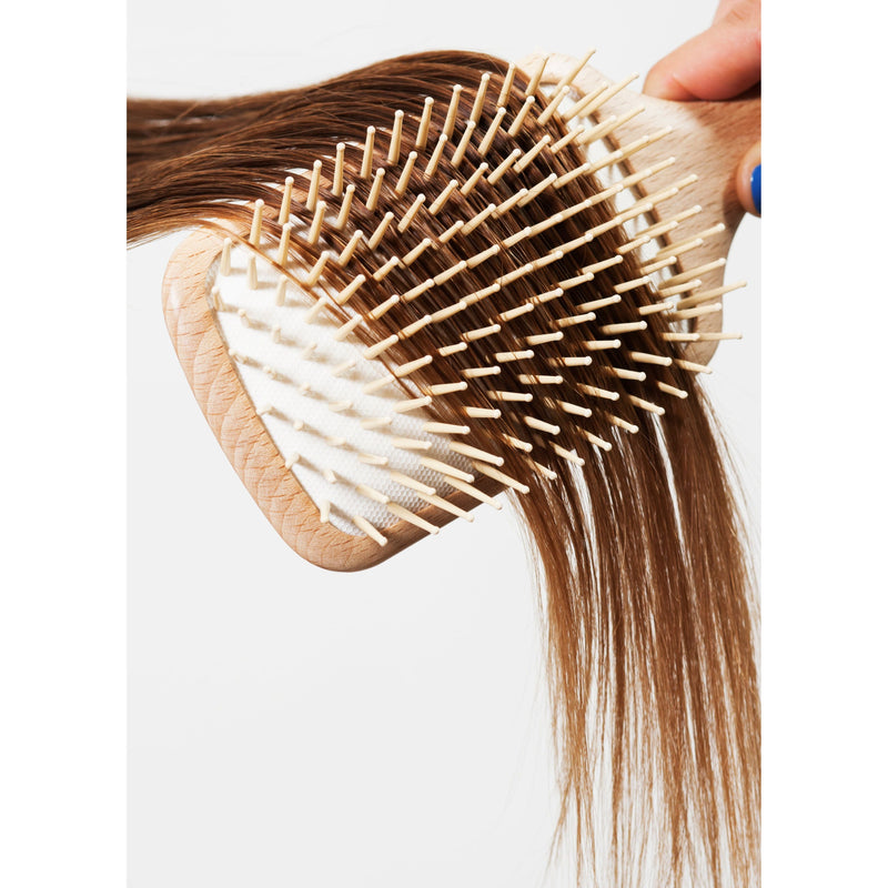 KOH-I-NOOR Beauty USA Janeke Wooden Paddle Brush – Anti-Static Beech Wood Brush for Long Hair & Extensions Hair Brush Lavender
