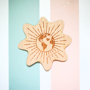 Love of Earth Co. Wooden Stickers White Smoke "There Is No Planet B","don't be trashy",Earth/Wind/Sun (no saying),ALL 3 PLEASE!