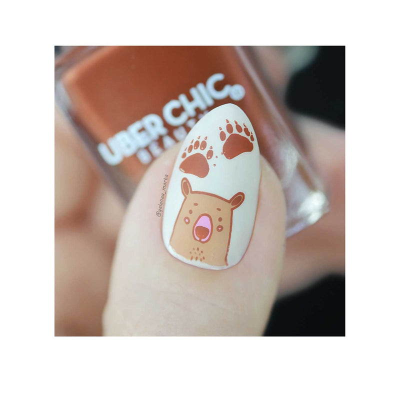 UberChic Beauty Woodland Chic-02 Stamping Plate Rosy Brown