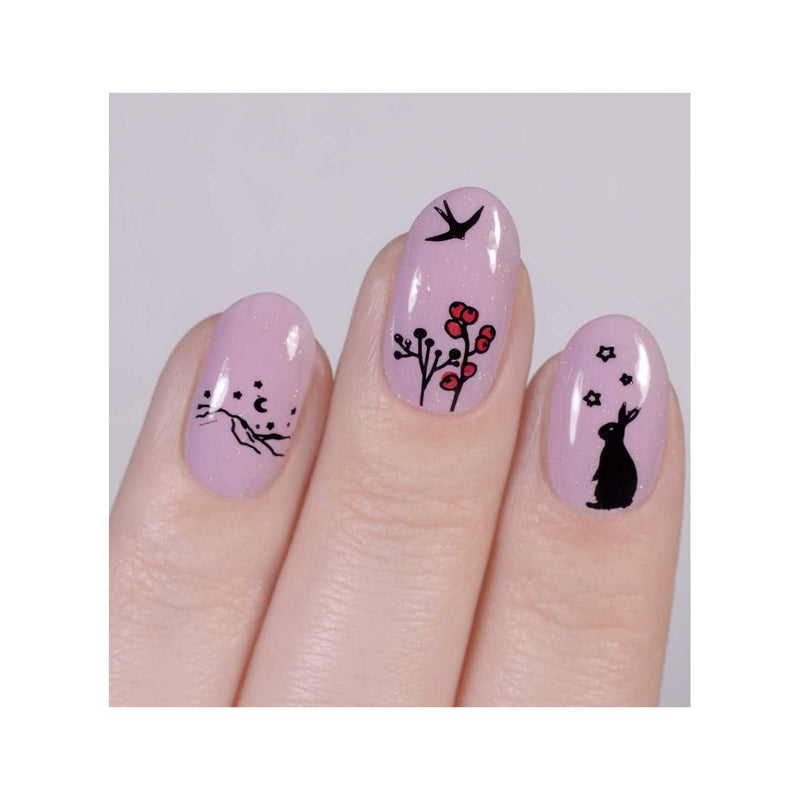 UberChic Beauty Woodland Chic-02 Stamping Plate Gray