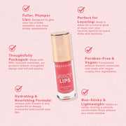 Profusion Cosmetics Juicy Lips Lips Misty Rose Radiant Rose,Wild Watermelon,Black Cherry