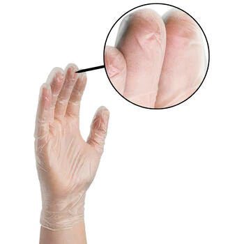 VIP Extensions Ammex X3 Clear Vinyl Industrial Latex-Free Disposable Gloves Salon Supplies White Smoke SMALL,MEDIUM,Large