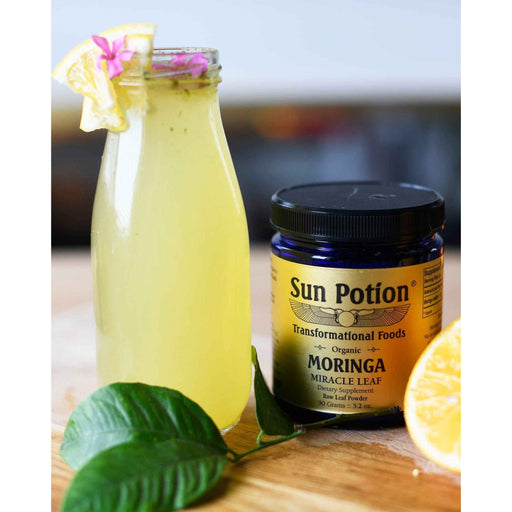 Sun Potion Moringa Leaf Powder (Organic) Adaptogen Lavender 90g Jar