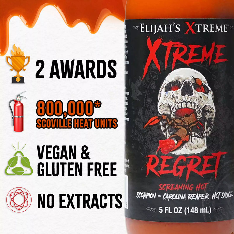 Elijah's Xtreme Xtreme Regret Hot Sauce Hot Sauce White Smoke