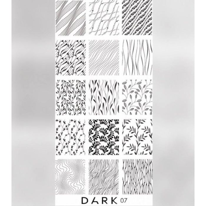 nbmsupply DARK 07 STAMPING PLATE  DARK07 Light Gray