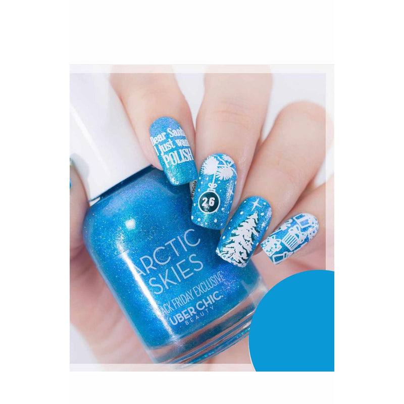 UberChic Beauty Jingle All The Way, (Christmas-05) Stamping Plate Steel Blue