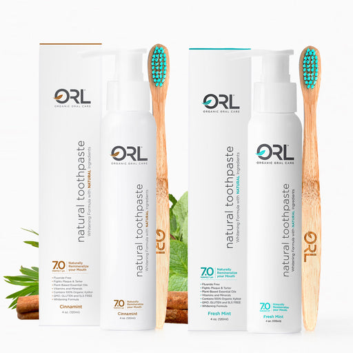 ORL Yours & Mine Toothpaste Combo - Fresh Mint & Cinnamint Bundle White Smoke