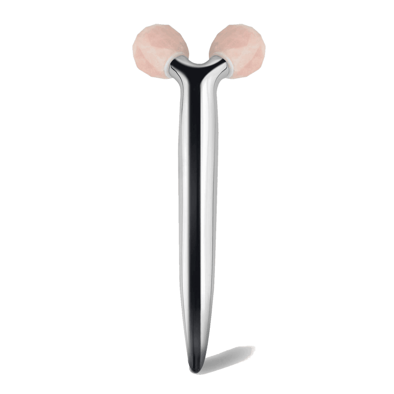 ZAQ Skin & Body ZAQ Rose Quartz Y Facial Roller Light Gray