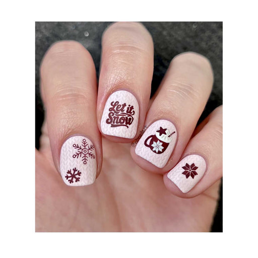 UberChic Beauty Ski Season Stamping Plate Rosy Brown