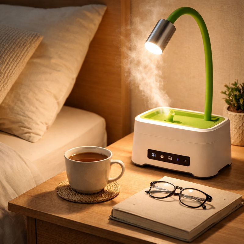 ZAQ Skin & Body ZAQ Lumin Aromatherapy Diffuser | Ultrasonic Mist, LED Lamp & Humidifier Diffusers Tan Green,Orange