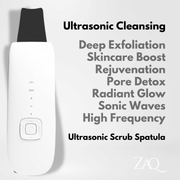 ZAQ Skin & Body ZAQ Nova Ultrasonic Skin Scrubber Spatula – 33,000 Hz Deep Cleansing Device Lavender