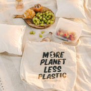 ZeroWasteStore.com More Planet Less Plastic Organic Tote Bag Shopping Totes Gray