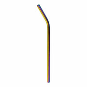 ZeroWasteStore.com Stainless Steel Straw - Straight, Bent, or Boba Style Drinking Straws & Stirrers White Smoke Bent / Rainbow