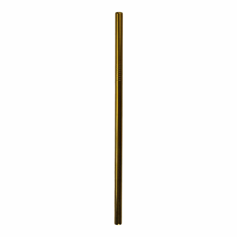 ZeroWasteStore.com Stainless Steel Straw - Straight, Bent, or Boba Style Drinking Straws & Stirrers Dark Khaki Straight / Gold