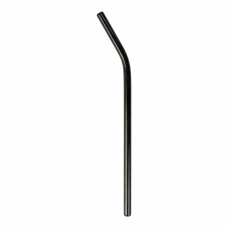 ZeroWasteStore.com Stainless Steel Straw - Straight, Bent, or Boba Style Drinking Straws & Stirrers White Smoke Bent / Black