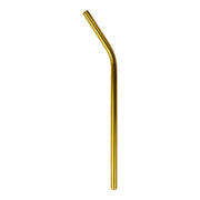 ZeroWasteStore.com Stainless Steel Straw - Straight, Bent, or Boba Style Drinking Straws & Stirrers White Smoke Bent / Gold