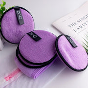ZAQ Skin & Body ZAQ Reusable Makeup Remover Pads 4pack with Spa facial Headband Make Up Thistle Purple
