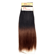 VIP Extensions Zury 100% Human Micro Yaky Perm Straight Hair Extension Dark Slate Gray 10'' / TT D. AUBURN/BLACK