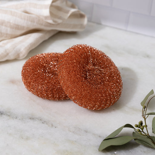 ZeroWasteStore.com Copper Scrubber Pack Scrub Brushes Gray