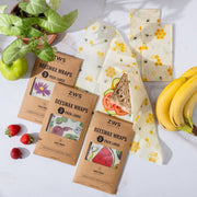 ZeroWasteStore.com Beeswax Wraps – Plastic-Free Food Storage Food Wraps Light Gray Honeycomb / 3-Pack Assorted,Honeycomb / 3-Pack Medium,Honeycomb / 3-Pack Large,Honeycomb / Bread Wrap,Pollinators / 3-Pack Assorted,Pollinators / 3-Pack Medium,Pollinators / 3-Pack Large,Pollinators / Bread Wrap,Fruit / 3-Pack Assorted,Fruit / 3-Pack Medi