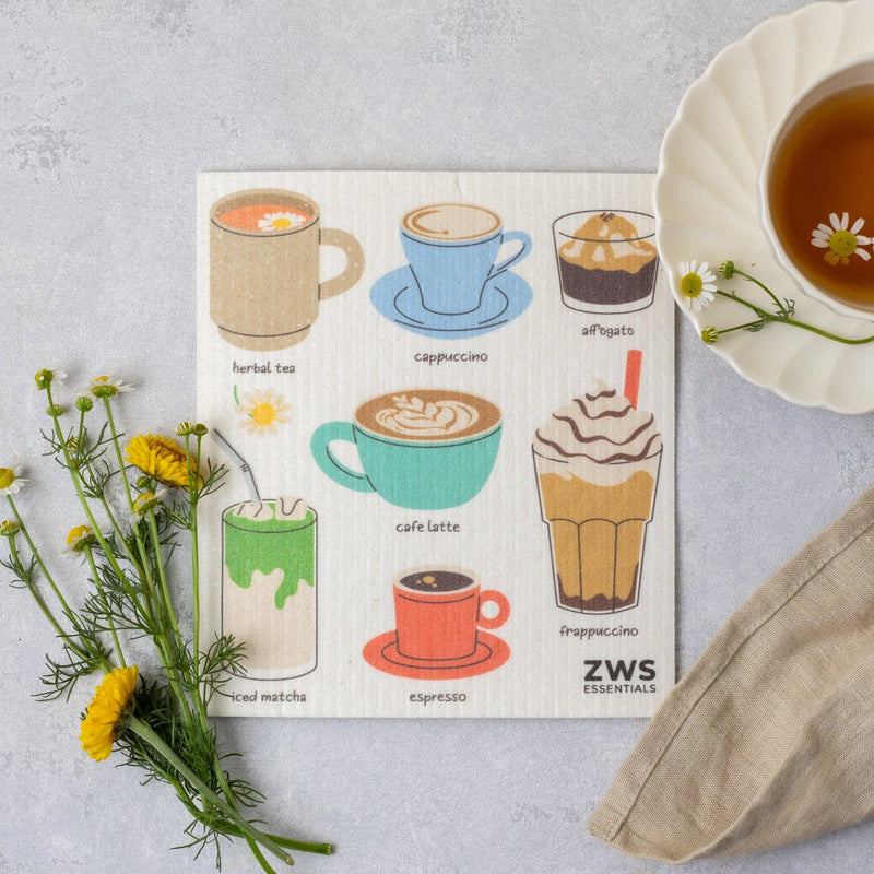 ZeroWasteStore.com Swedish Dish Cloth Reusable Paper Towels Gray Coffee