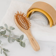 ZeroWasteStore.com Mini Bamboo Hair Brush - Zero Waste Hair Brush, 100% Bamboo, Plastic Free, Compostable Combs & Brushes Light Gray