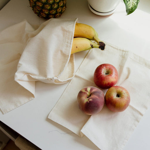 ZeroWasteStore.com Muslin Produce Bag - Multiple Sizes - Zero Waste Muslin Bag Shopping Totes Gray 1 Medium,1 Large,Set of 2 (M & L)