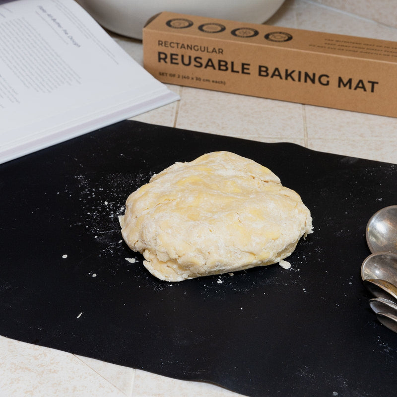 ZeroWasteStore.com Silicone Baking Mat baking sheet Black Rectangle 2-Pack,Round 2-Pack