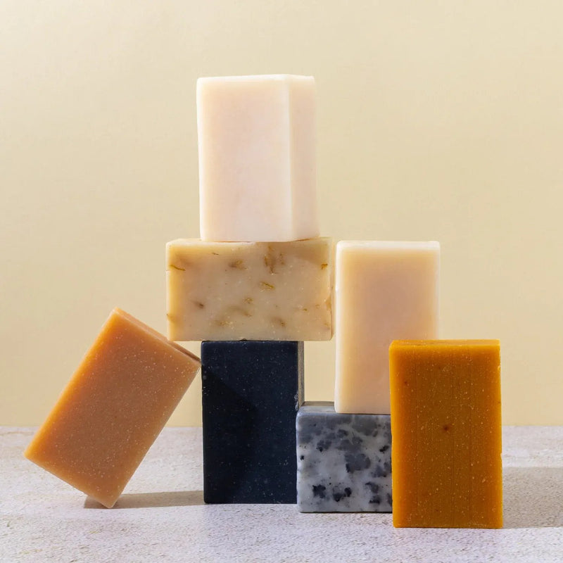 ZeroWasteStore.com Soap Bar - 4oz, Face and Body, 8 Scent Options, All Natural Bar Soap, Vegan, Plastic Free Bar Soap Wheat Turmeric,Kojic Acid,Lavender Peppermint,Coconut Milk,Calendula,Black Salt,Charcoal