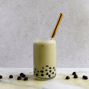 ZeroWasteStore.com Stainless Steel Straw - Straight, Bent, or Boba Style Drinking Straws & Stirrers Gray Boba / Gold