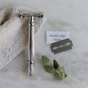 ZeroWasteStore.com Zero Waste Safety Razor - Sustainable Razor - Single Blade, 10 Free Blades Razors & Razor Blades Dark Gray Short Handle,Long Handle