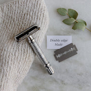 ZeroWasteStore.com Zero Waste Safety Razor - Sustainable Razor - Single Blade, 10 Free Blades Razors & Razor Blades Dark Gray Short Handle,Long Handle