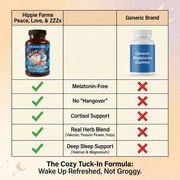 Hippie Farms Premium Sleep Aid Formula - Peace, Love, and ZZZ's Blend Vitamins & Supplements Seashell
