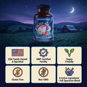 Hippie Farms Premium Sleep Aid Formula - Peace, Love, and ZZZ's Blend Vitamins & Supplements Black