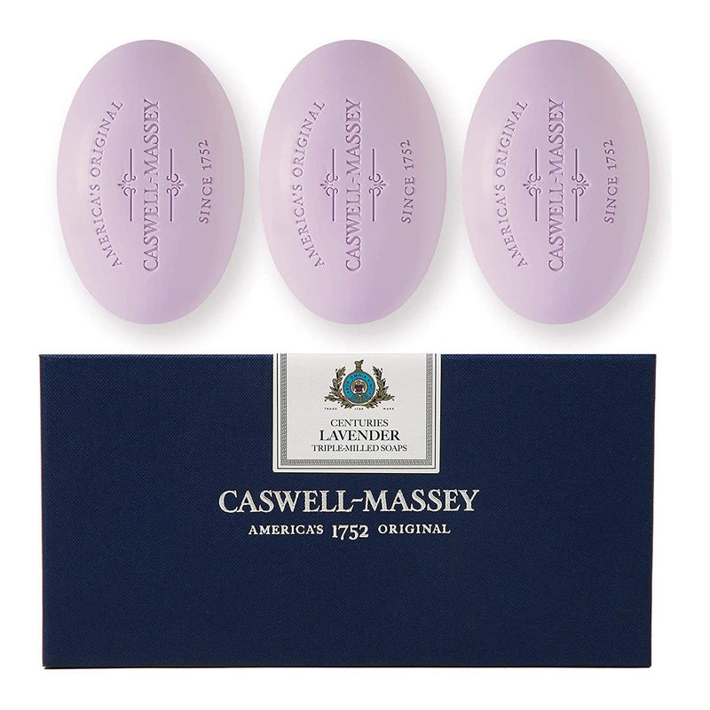 Caswell Massey Caswell-Massey Centuries Bath Soap Set Box of Three 5.8 oz Bars Collection Bar Soap Thistle Lavender