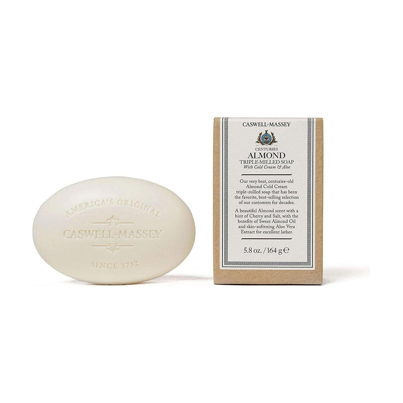Caswell Massey Caswell-Massey Centuries Triple-Milled Bar Soap 5.8 oz Collection Bar Soap Light Gray Almond