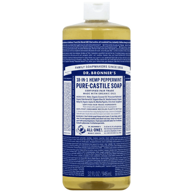 Dr. Bronner's Dr. Bronner's Organic Pure Castile Liquid Soap Peppermint 32 fl oz Liquid Soap Dark Slate Blue