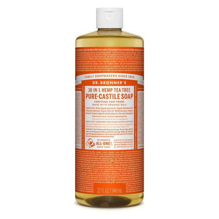 Dr. Bronner's Dr. Bronner's Organic Pure Castile Liquid Soap Tea Tree 32 fl oz Liquid Soap Chocolate