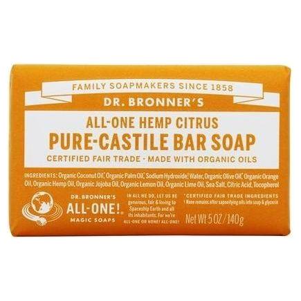 Dr. Bronner's Dr. Bronner's Pure Castile Soap Bar Citrus Orange 5 oz Bar Soap Beige
