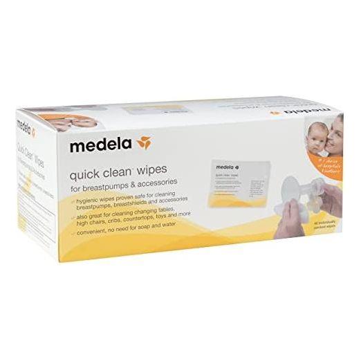 Medela Medela Quick Clean Breast Pump And Accessories Wipes - 40 Count Breast Pump Accessories Light Gray