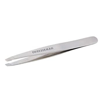 Tweezerman Tweezerman Stainless Steel Brow Slant Tip Tweezer Tweezers Light Gray