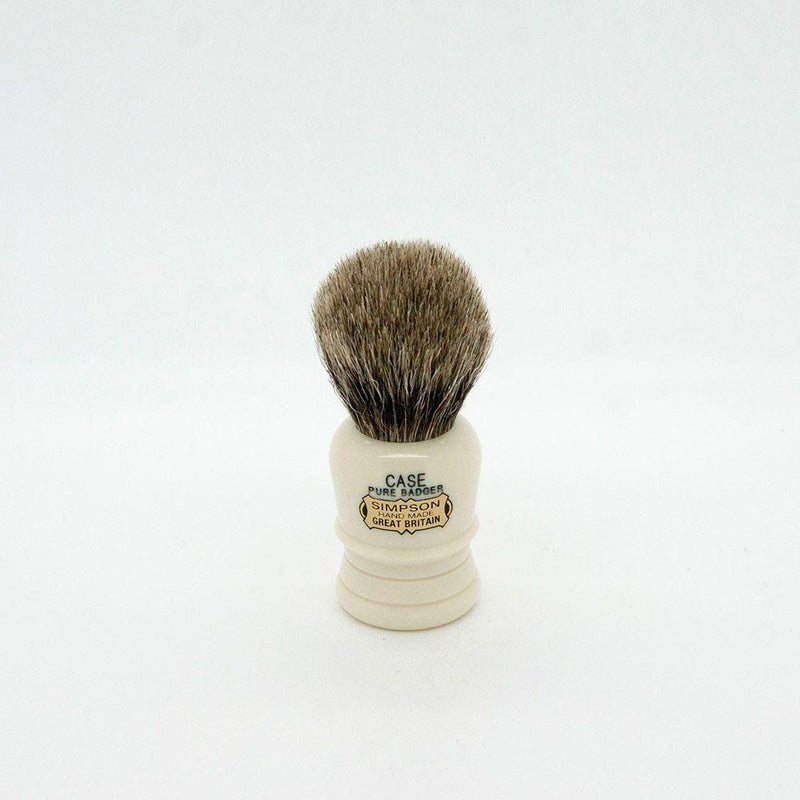 Simpsons Simpsons Case C1 Pure Badger Hair Shaving Brush Shaving Brush White Smoke