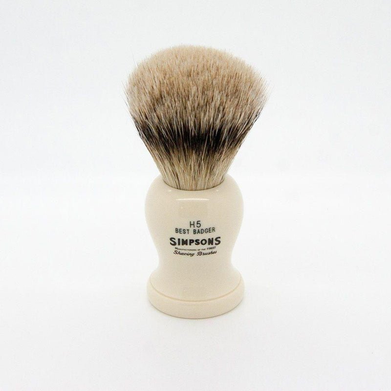 Simpsons Simpsons Harvard H5 Best Badger Shaving Brush Shaving Brush White Smoke