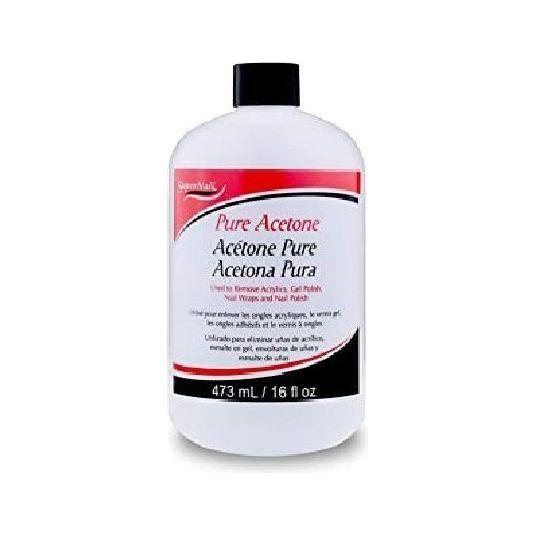 SuperNail Super Nail Pure Acetone Polish Remover 16 Oz Nail Polish Remover Light Gray
