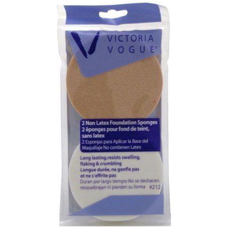 Victoria Vogue Victoria Vogue Lushes Latex Sponges -2 Each Makeup Sponges Light Slate Gray