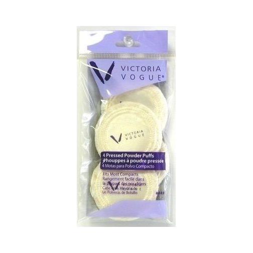 Victoria Vogue Victoria Vogue #449 Satin Top Puffs 2 1/8In. 4 Ct Makeup Tools Light Gray