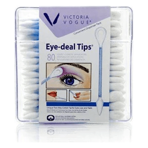 Victoria Vogue Victoria Vogue Eye-Deal Tips 100% Cotton 80/Pk Cotton Swabs Light Gray