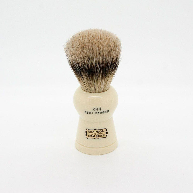 Simpsons Simpsons Keyhole Kh4 Best Badger Hair Shaving Brush Large - Imitation Ivory Shaving Brush White Smoke