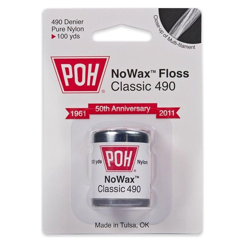 POH POH NoWax Floss Classic 490 100 Yds Each Dental Floss Light Gray